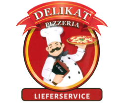Delikat Pizzeria logo.